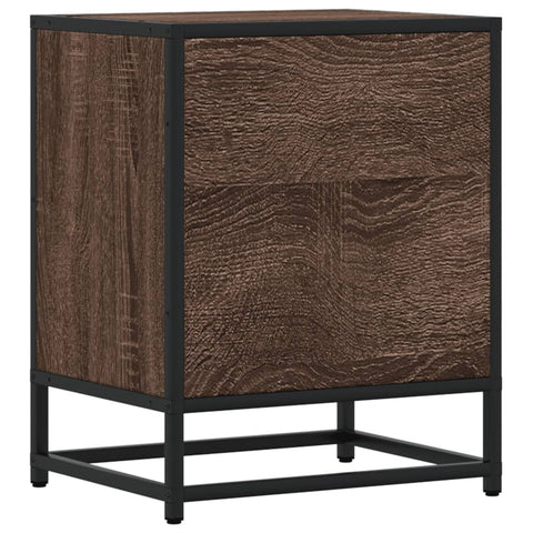 vidaXL Bedside Cabinets 2 pcs Brown Oak 40x31x50 cm Engineered Wood