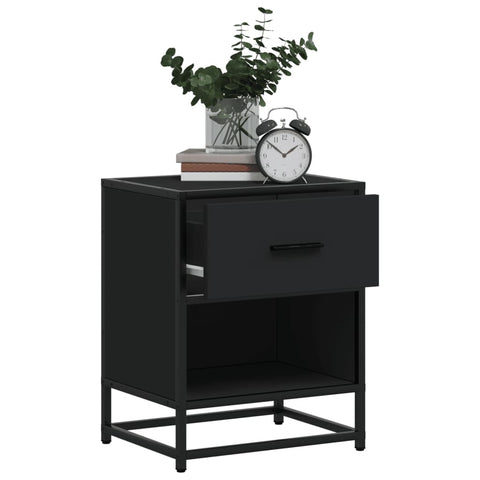 vidaXL Bedside Cabinets 2 pcs Black 40x31x50 cm Engineered Wood