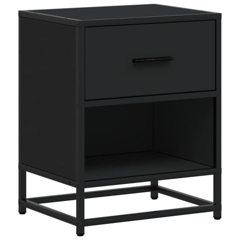 vidaXL Bedside Cabinets 2 pcs Black 40x31x50 cm Engineered Wood