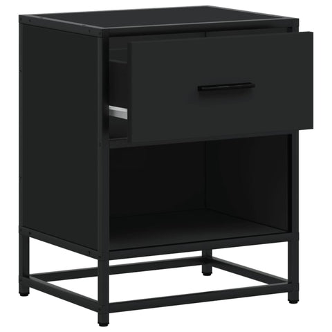 vidaXL Bedside Cabinets 2 pcs Black 40x31x50 cm Engineered Wood