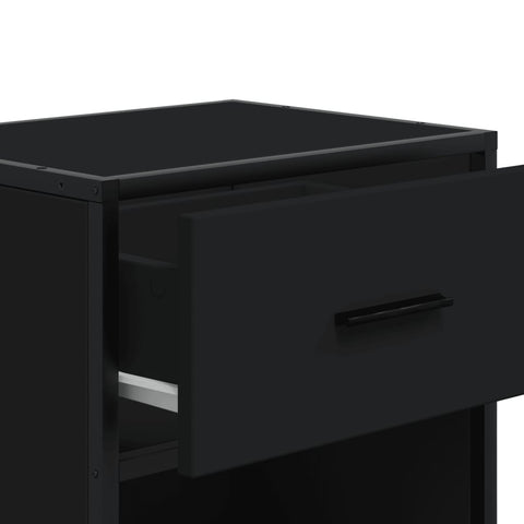 vidaXL Bedside Cabinets 2 pcs Black 40x31x50 cm Engineered Wood