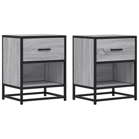 vidaXL Bedside Cabinets 2 pcs Grey Sonoma 40x31x50 cm Engineered Wood