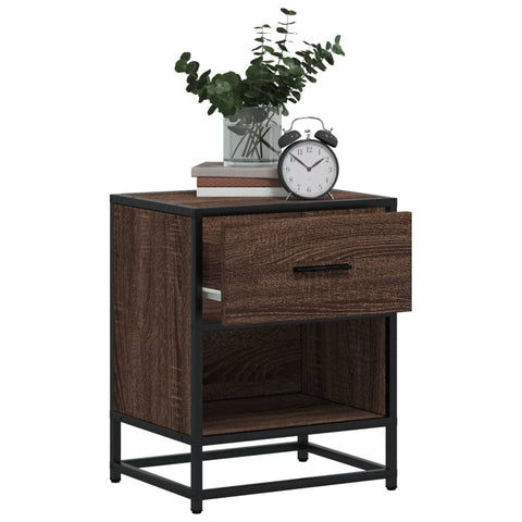 vidaXL Bedside Cabinet Brown Oak 40x31x50 cm Engineered Wood