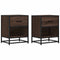 vidaXL Bedside Cabinets 2 pcs Brown Oak 40x31x50 cm Engineered Wood