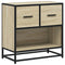 vidaXL Bedside Cabinet Sonoma Oak 60x31x60 cm Engineered Wood and Metal