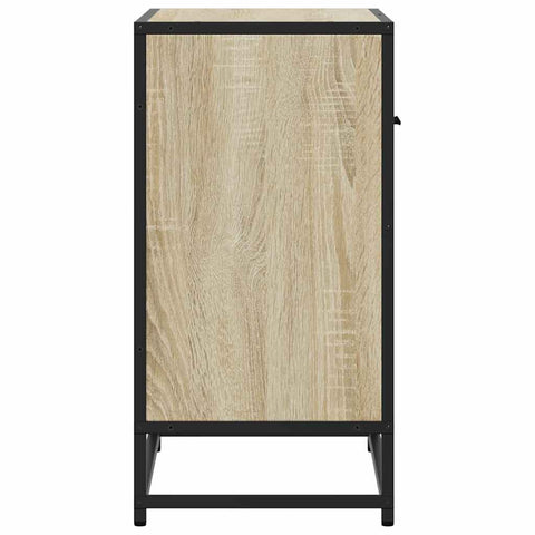 vidaXL Bedside Cabinet Sonoma Oak 60x31x60 cm Engineered Wood and Metal