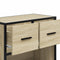vidaXL Bedside Cabinet Sonoma Oak 60x31x60 cm Engineered Wood and Metal