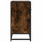 vidaXL Bedside Cabinet Smoked Oak 60x31x60 cm Engineered Wood and Metal