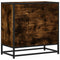 vidaXL Bedside Cabinet Smoked Oak 60x31x60 cm Engineered Wood and Metal