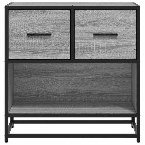 vidaXL Bedside Cabinet Grey Sonoma 60x31x60 cm Engineered Wood and Metal