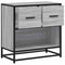 vidaXL Bedside Cabinet Grey Sonoma 60x31x60 cm Engineered Wood and Metal