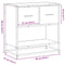 vidaXL Bedside Cabinet Grey Sonoma 60x31x60 cm Engineered Wood and Metal