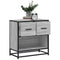 vidaXL Bedside Cabinet Grey Sonoma 60x31x60 cm Engineered Wood and Metal