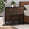vidaXL Bedside Cabinet Brown Oak 60x31x60 cm Engineered Wood and Metal