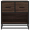 vidaXL Bedside Cabinet Brown Oak 60x31x60 cm Engineered Wood and Metal