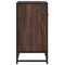 vidaXL Bedside Cabinet Brown Oak 60x31x60 cm Engineered Wood and Metal