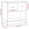 vidaXL Bedside Cabinet Brown Oak 60x31x60 cm Engineered Wood and Metal