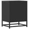 vidaXL Bedside Cabinet Black 40x31x50 cm Engineered Wood and Metal