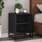 vidaXL Bedside Cabinets 2 pcs Black 40x31x50 cm Engineered Wood and Metal