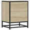vidaXL Bedside Cabinet Sonoma Oak 40x31x50 cm Engineered Wood and Metal