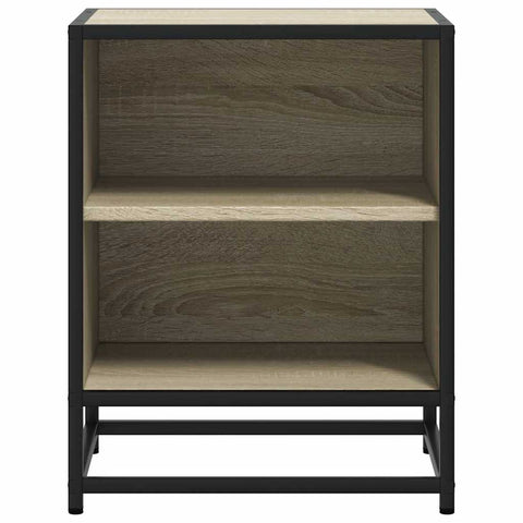 vidaXL Bedside Cabinets 2 pcs Sonoma Oak 40x31x50 cm Engineered Wood and Metal