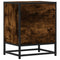 vidaXL Bedside Cabinet Smoked Oak 40x31x50 cm Engineered Wood and Metal