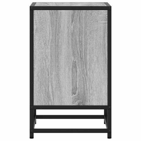vidaXL Bedside Cabinet Grey Sonoma 40x31x50 cm Engineered Wood and Metal