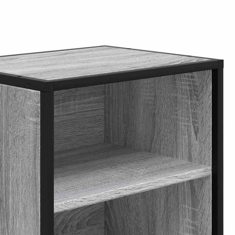 vidaXL Bedside Cabinet Grey Sonoma 40x31x50 cm Engineered Wood and Metal