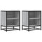 vidaXL Bedside Cabinets 2 pcs Grey Sonoma 40x31x50 cm Engineered Wood and Metal