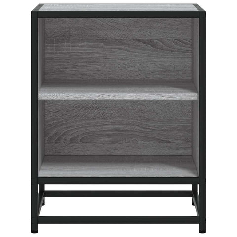 vidaXL Bedside Cabinets 2 pcs Grey Sonoma 40x31x50 cm Engineered Wood and Metal
