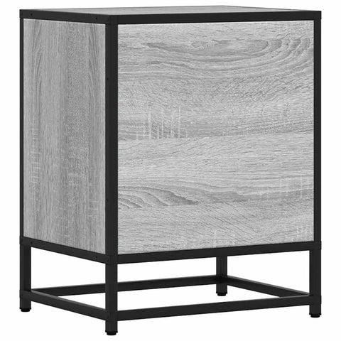 vidaXL Bedside Cabinets 2 pcs Grey Sonoma 40x31x50 cm Engineered Wood and Metal