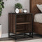 vidaXL Bedside Cabinets 2 pcs Brown Oak 40x31x50 cm Engineered Wood and Metal