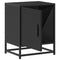 vidaXL Bedside Cabinet Black 40x31x50 cm Engineered Wood and Metal
