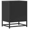 vidaXL Bedside Cabinet Black 40x31x50 cm Engineered Wood and Metal
