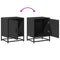vidaXL Bedside Cabinet Black 40x31x50 cm Engineered Wood and Metal