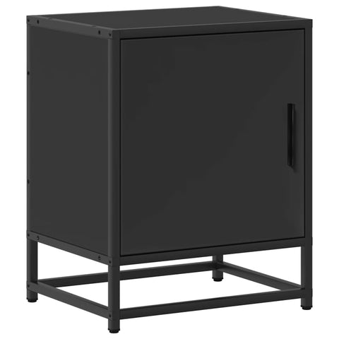 vidaXL Bedside Cabinets 2 pcs Black 40x31x50 cm Engineered Wood and Metal