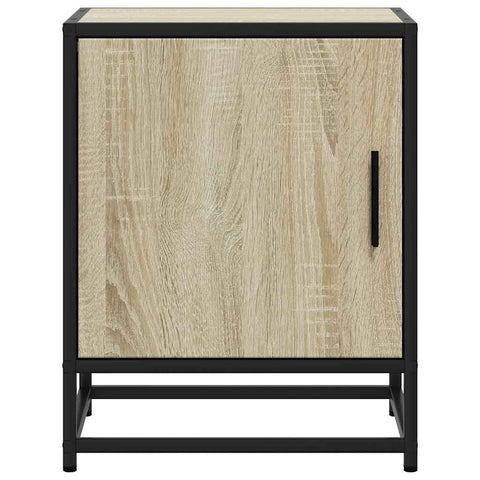 vidaXL Bedside Cabinet Sonoma Oak 40x31x50 cm Engineered Wood and Metal
