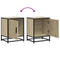 vidaXL Bedside Cabinet Sonoma Oak 40x31x50 cm Engineered Wood and Metal