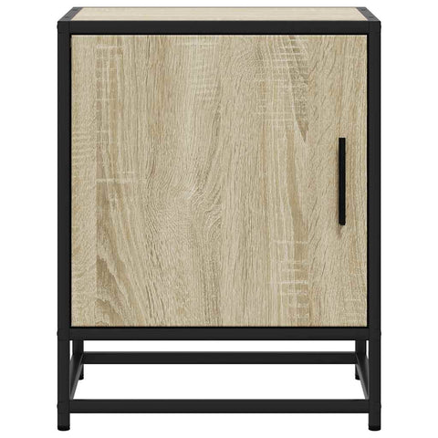 vidaXL Bedside Cabinets 2 pcs Sonoma Oak 40x31x50 cm Engineered Wood and Metal