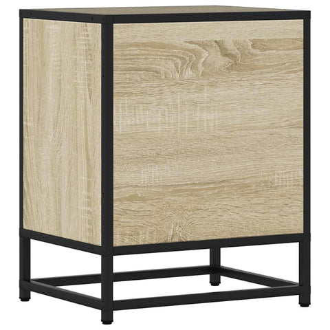 vidaXL Bedside Cabinets 2 pcs Sonoma Oak 40x31x50 cm Engineered Wood and Metal