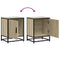 vidaXL Bedside Cabinets 2 pcs Sonoma Oak 40x31x50 cm Engineered Wood and Metal