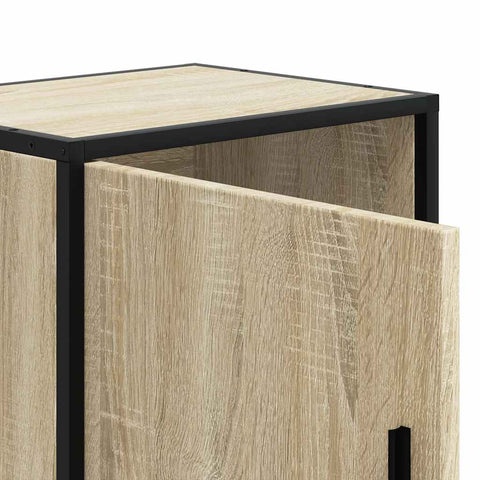 vidaXL Bedside Cabinets 2 pcs Sonoma Oak 40x31x50 cm Engineered Wood and Metal