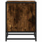 vidaXL Bedside Cabinet Smoked Oak 40x31x50 cm Engineered Wood and Metal