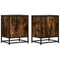 vidaXL Bedside Cabinets 2 pcs Smoked Oak 40x31x50 cm Engineered Wood and Metal