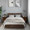 vidaXL Bedside Cabinets 2 pcs Smoked Oak 40x31x50 cm Engineered Wood and Metal