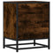 vidaXL Bedside Cabinets 2 pcs Smoked Oak 40x31x50 cm Engineered Wood and Metal