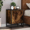 vidaXL Bedside Cabinets 2 pcs Smoked Oak 40x31x50 cm Engineered Wood and Metal