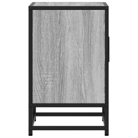 vidaXL Bedside Cabinet Grey Sonoma 40x31x50 cm Engineered Wood and Metal