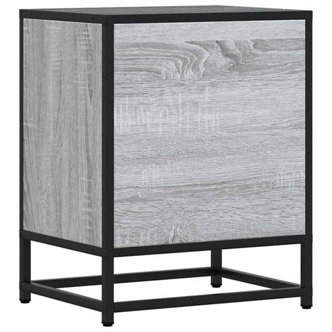 vidaXL Bedside Cabinets 2 pcs Grey Sonoma 40x31x50 cm Engineered Wood and Metal