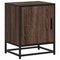 vidaXL Bedside Cabinet Brown Oak 40x31x50 cm Engineered Wood and Metal